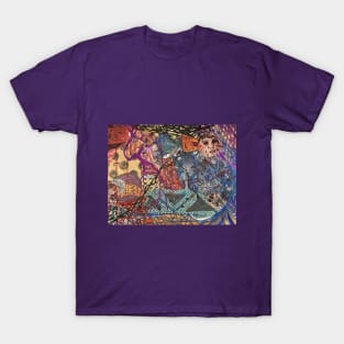 psychedelic abstract collage T-Shirt